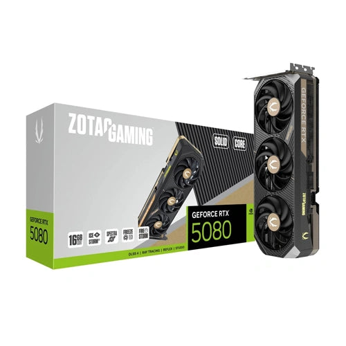 Zotac Gaming RTX 5080 Solid Core 16GB GDDR7 Graphics Card – Model ZT-B50800D2-10P – TechCure India