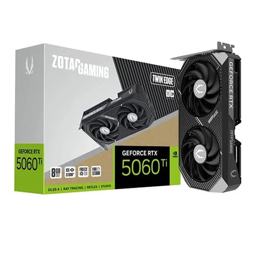 Zotac Nvidia GeForce RTX 5060 Ti Twin Edge OC 8GB GDDR7 Dual Fan Graphics Card – TechCure India
