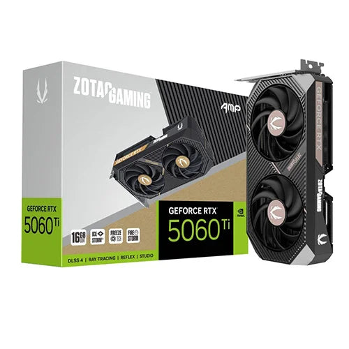 ZOTAC RTX 5060 Ti AMP 16GB GDDR7 Graphics Card – Model ZT-B50620F-10M – TechCure India