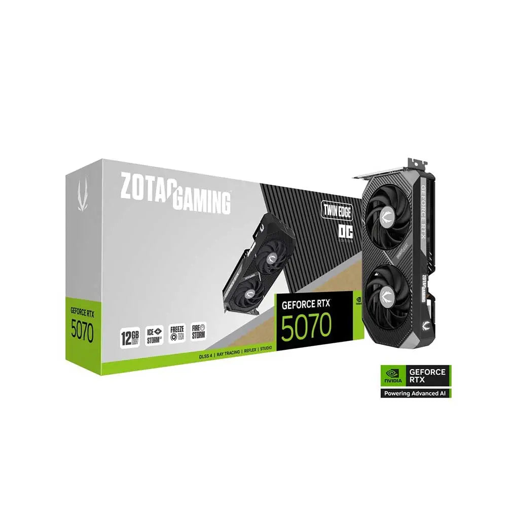 Zotac RTX 5070 Twin Edge OC 12GB GDDR7 Graphics Card (ZT-B50700H-10P) – TechCure India