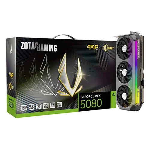 Zotac RTX 5080 AMP Extreme Infinity 16GB GDDR7 Graphics Card – Model ZT-B50800B-10P – TechCure India