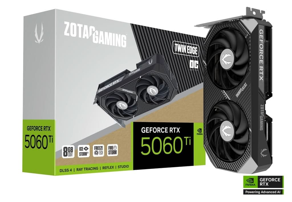ZOTAC GAMING GEFORCE RTX 5060 TI 8GB TWIN EDGE OC – TechCure India