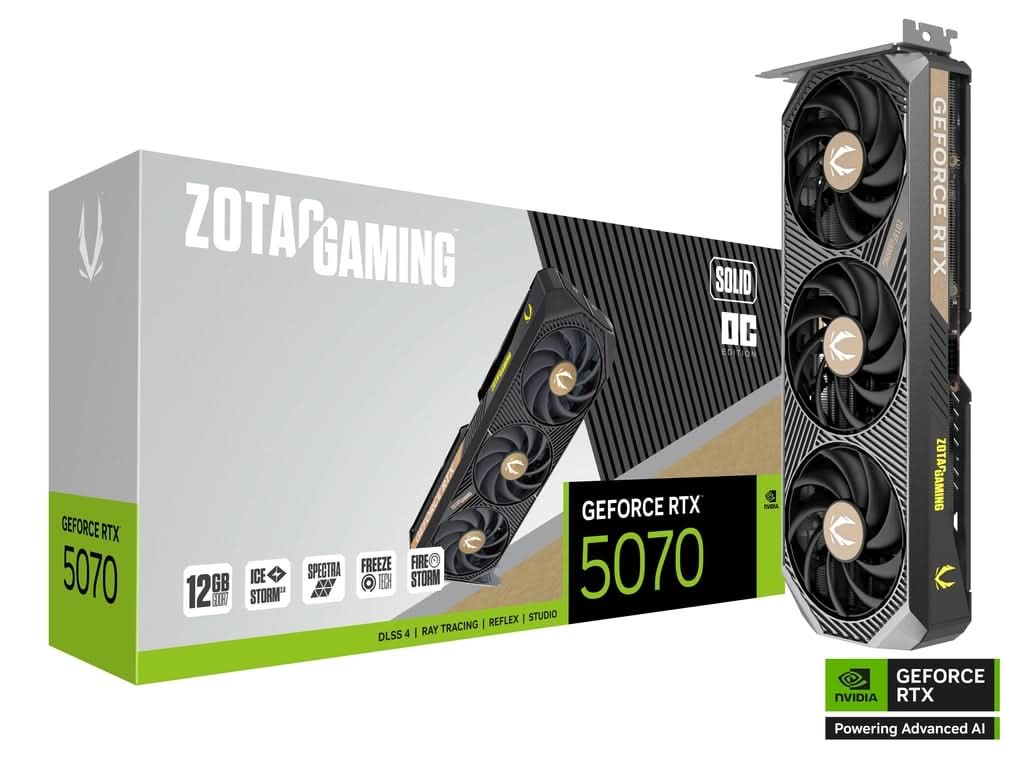 ZOTAC GAMING GEFORCE RTX 5070 SOLID OC 12GB Graphic Card – TechCure India