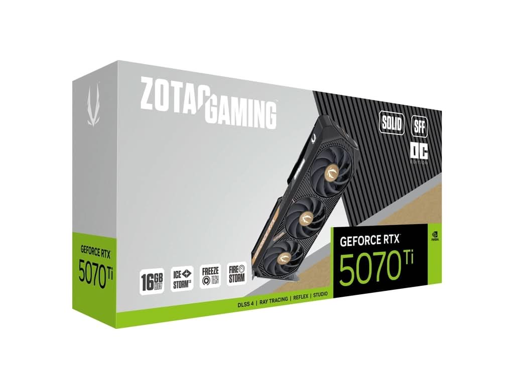 ZOTAC GAMING GEFORCE RTX 5070 TI SOLID SFF OC 16GB GDDR7 – TechCure India