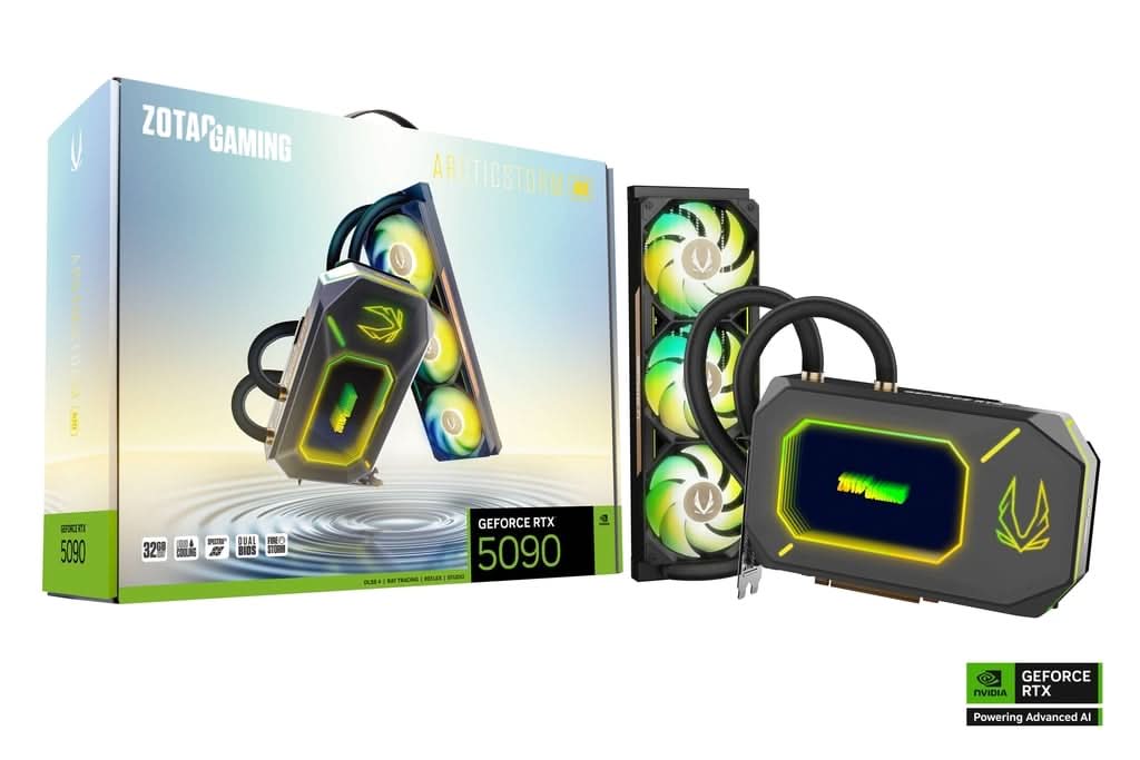 Zotac GeForce RTX 5090 Arcticstorm AIO 32Gb GDDR7 Graphics Card – TechCure India