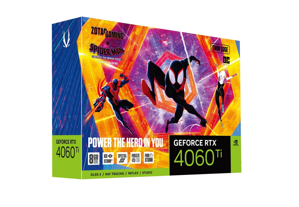 ZOTAC Gaming GeForce RTX 4060 Ti Twin Edge OC 8GB Spider-Man Across The Spider-Verse Bundle Nvidia Graphic Card - 6